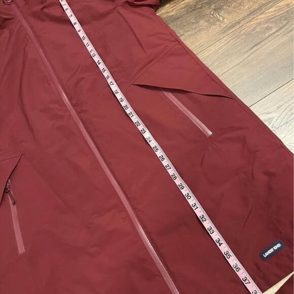 Lands’ End Squall 3 in 1 Waterproof Winter Long Coat Rich Burgundy Women’s size - Picture 7 of 10